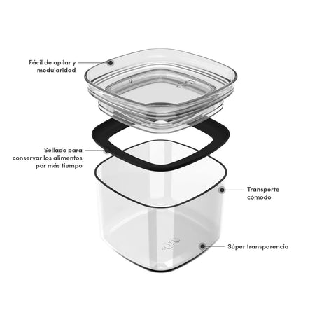 Contenedor Block Transparente 0,45 Lt