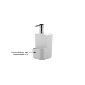 Dispensador Lavaloza Con Porta Esponja Blanco 650 ml