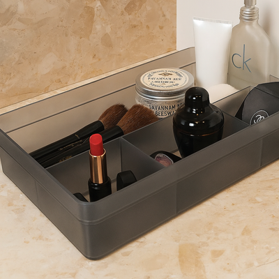 Organizador De Cajón Logic 4 secciones Transparente