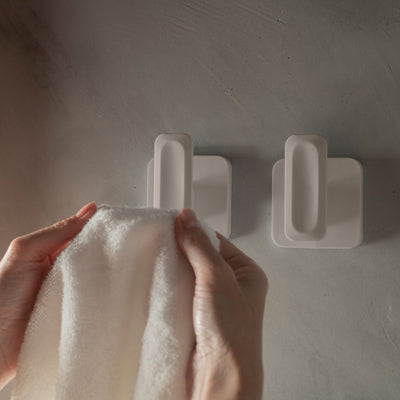 CONJUNTO GANCHOS DE PARED ELEVE BEIGE