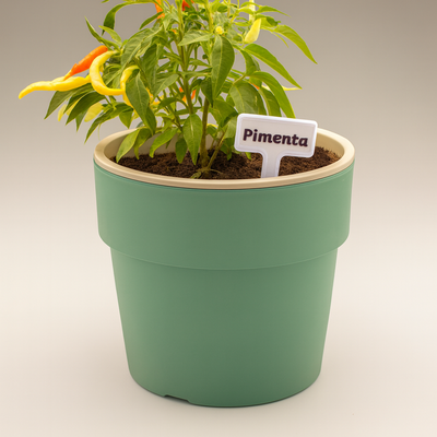 Macetero Autorriego Verde Menta 16 x 14 cm