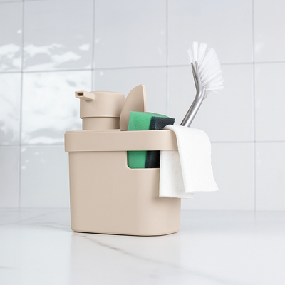 Dispensador de detergente y organizador Trium 650 ML Beige