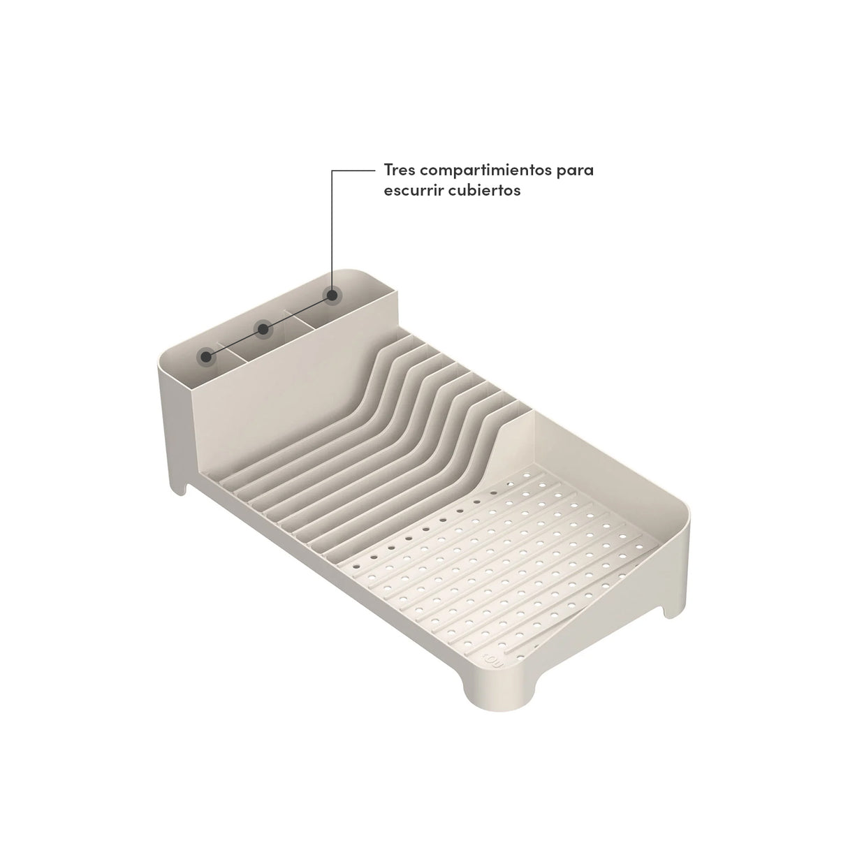 Escurre Platos Trium Compacto Beige