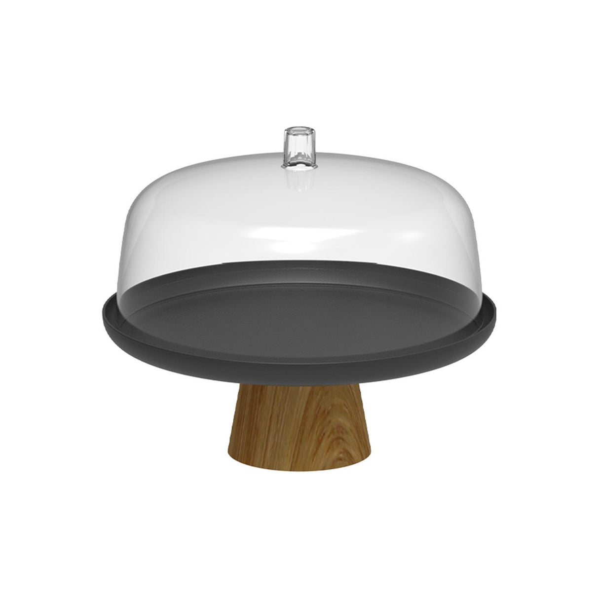 Porta Torta Lume Negro  25 Cm