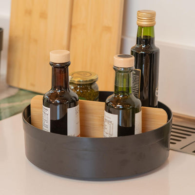 Organizador Giratorio Alto Con Separador Lume Negro