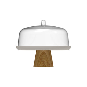 Porta Torta Lume Beige  25 Cm