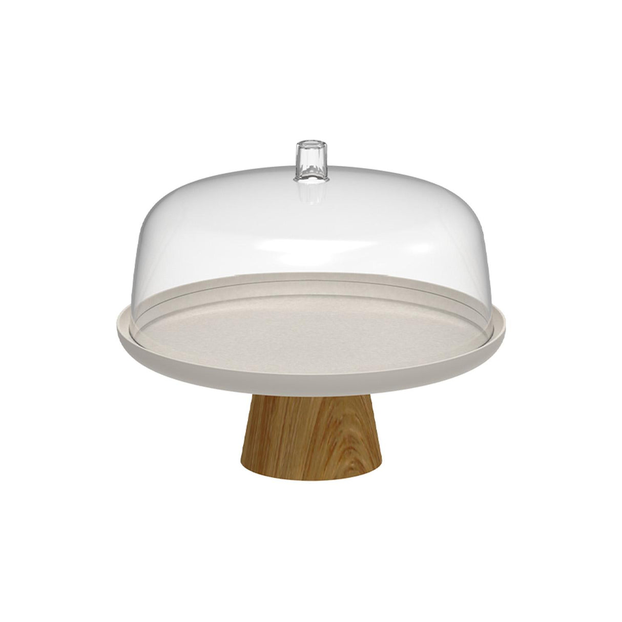 Porta Torta Lume Beige  25 Cm