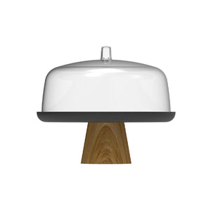 Porta Torta Lume Negro  25 Cm