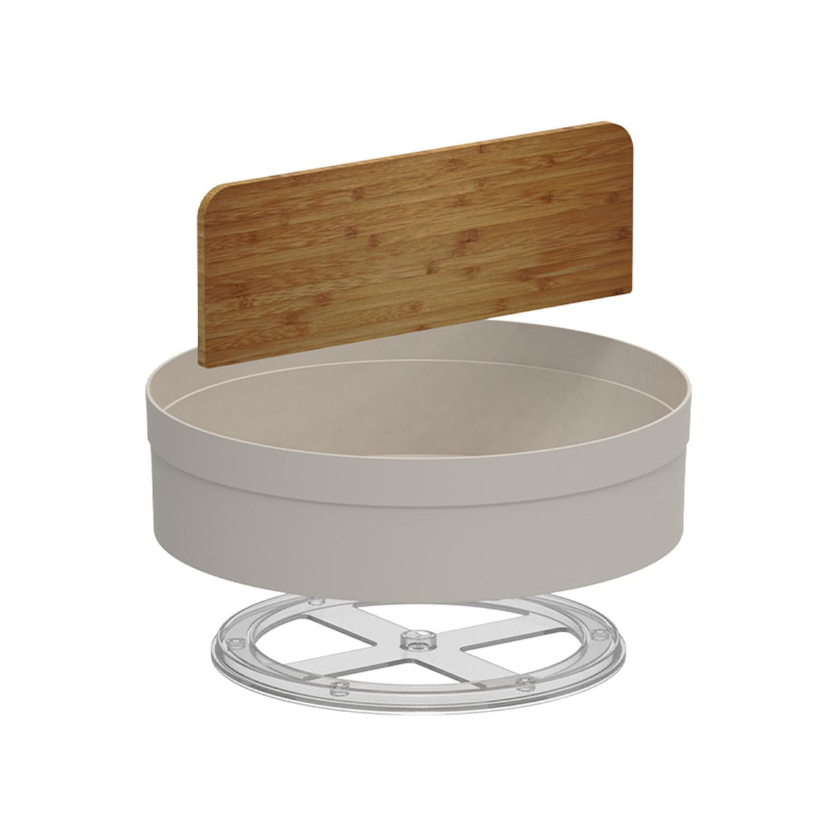 Organizador Giratorio Alto Con Separador Lume Beige