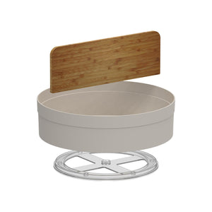 Organizador Giratorio Alto Con Separador Lume Beige